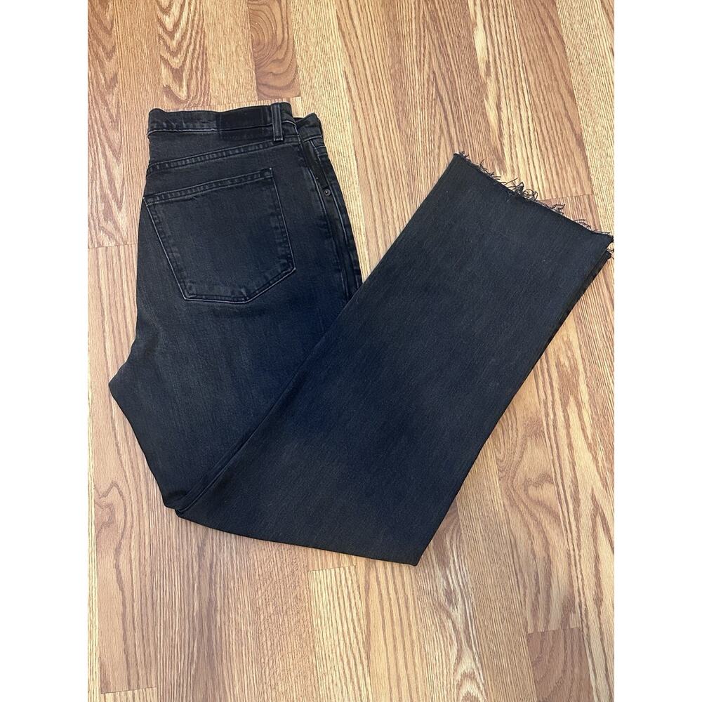 Abercrombie Fitch 90s Straight Curve Love High Rise Black Jeans Women's 32/14L